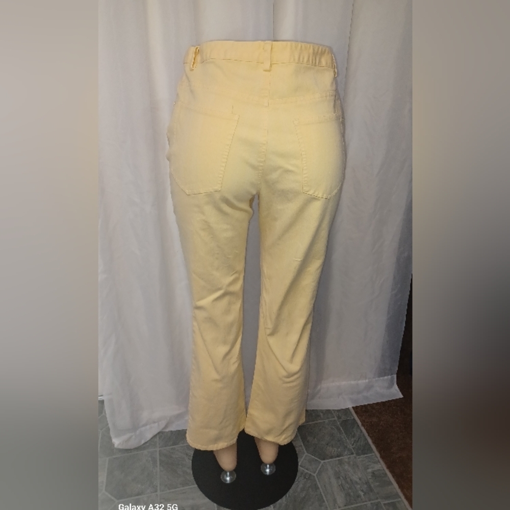 PATCHINGTON SIZE 10 Yellow Embroidered Flare Pants - Picture 4 of 12